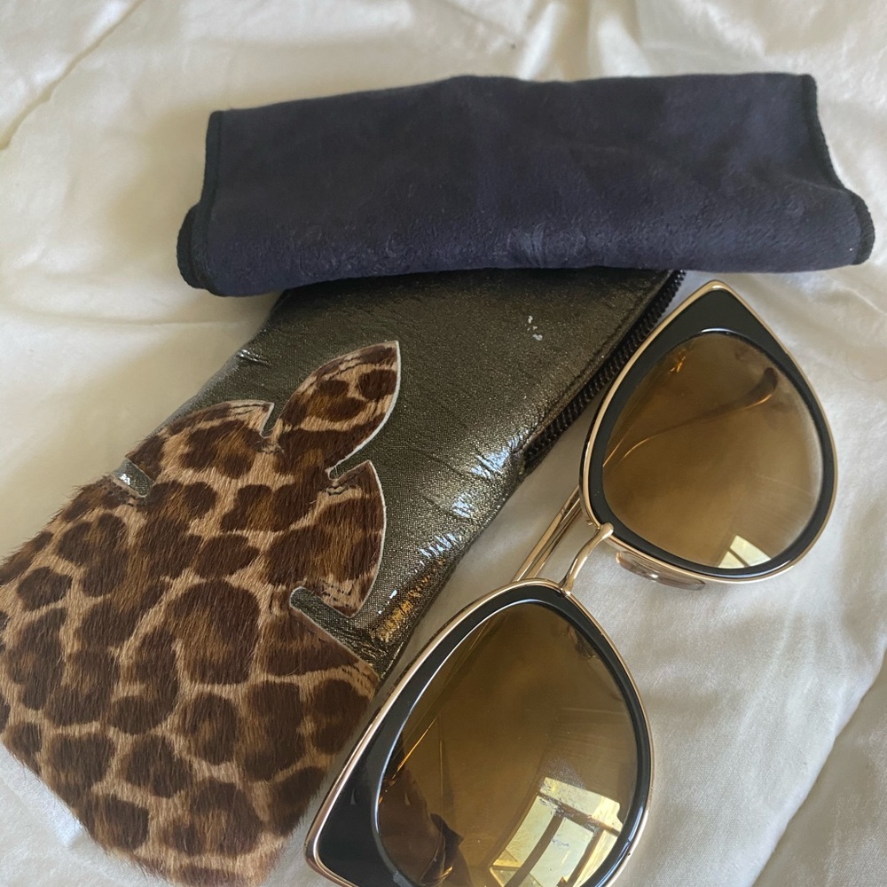 Chrome Hearts Vagenius II Black & Gold Sunglasses